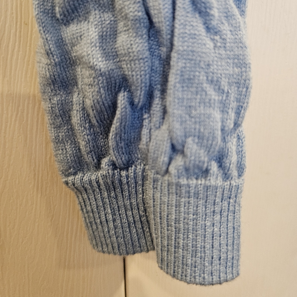 Versace baby blue ruched crop sweater - Picture 10 of 11